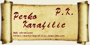 Perko Karafilić vizit kartica